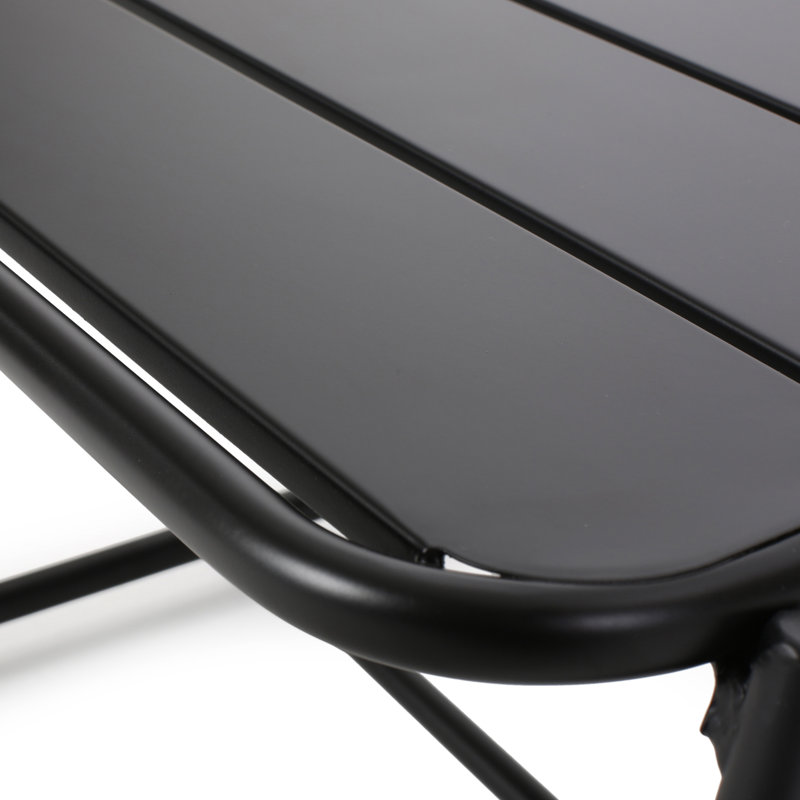 Table d'appoint: table d'extérieur en fer noir mat pour espace détente, 20,31 po Profondeur, 19,43 de largeur, 12,97 de hauteur, 9,31 lb, foyer décoratif moderne D, l, H,
