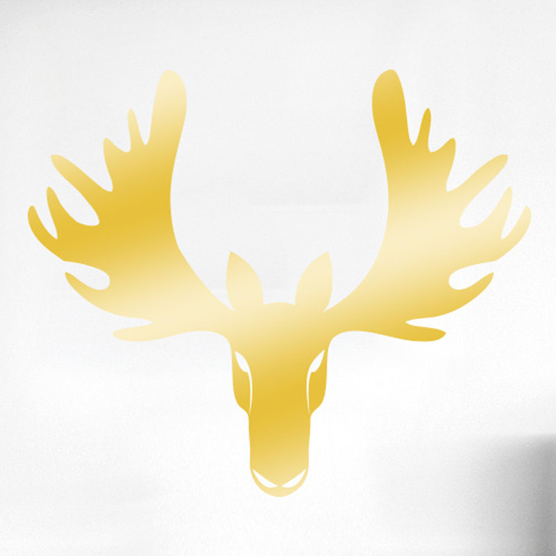 Animals Wall Decal, Medium, Shiny Gold