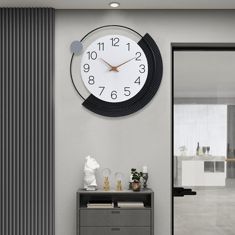 Horloge murale décorative 16 pouces, horloge murale à quartz silencieuse de qualité sans pile, grande horloge murale pour salon, cuisine, maison, salle de bain, décoration murale de chambre à coucher