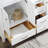 60'' Double Bathroom Vanity with Marble Top-425926531
