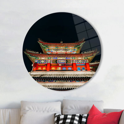 Superbe décor de paysage de ville de temple de Todai-ji imprimé sur verre trempé pour une touche moderne à votre maison ou votre bureau