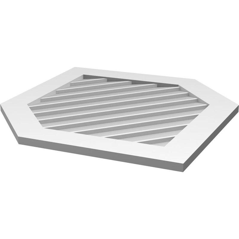 Ventilé vertical à pignon vertical 11/12 po, H 40 po x l 30 po x P 1 po