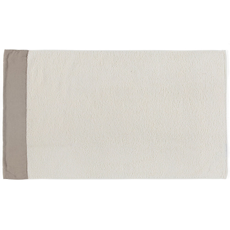 Serviette de bain 100% coton Dacus, Crème / gris