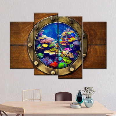Impression sur toile sous-marine avec hublot sous-marin