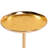 Golden Side Table with Natural Marble Top, Pedestal Drink Table-396935588-384767984