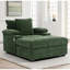 Chaise moderne surdimensionnée en chenille avec repose-pieds, canapé-lit avec ports USB, porte-gobelets, idéale pour le salon ou la chambre à coucher