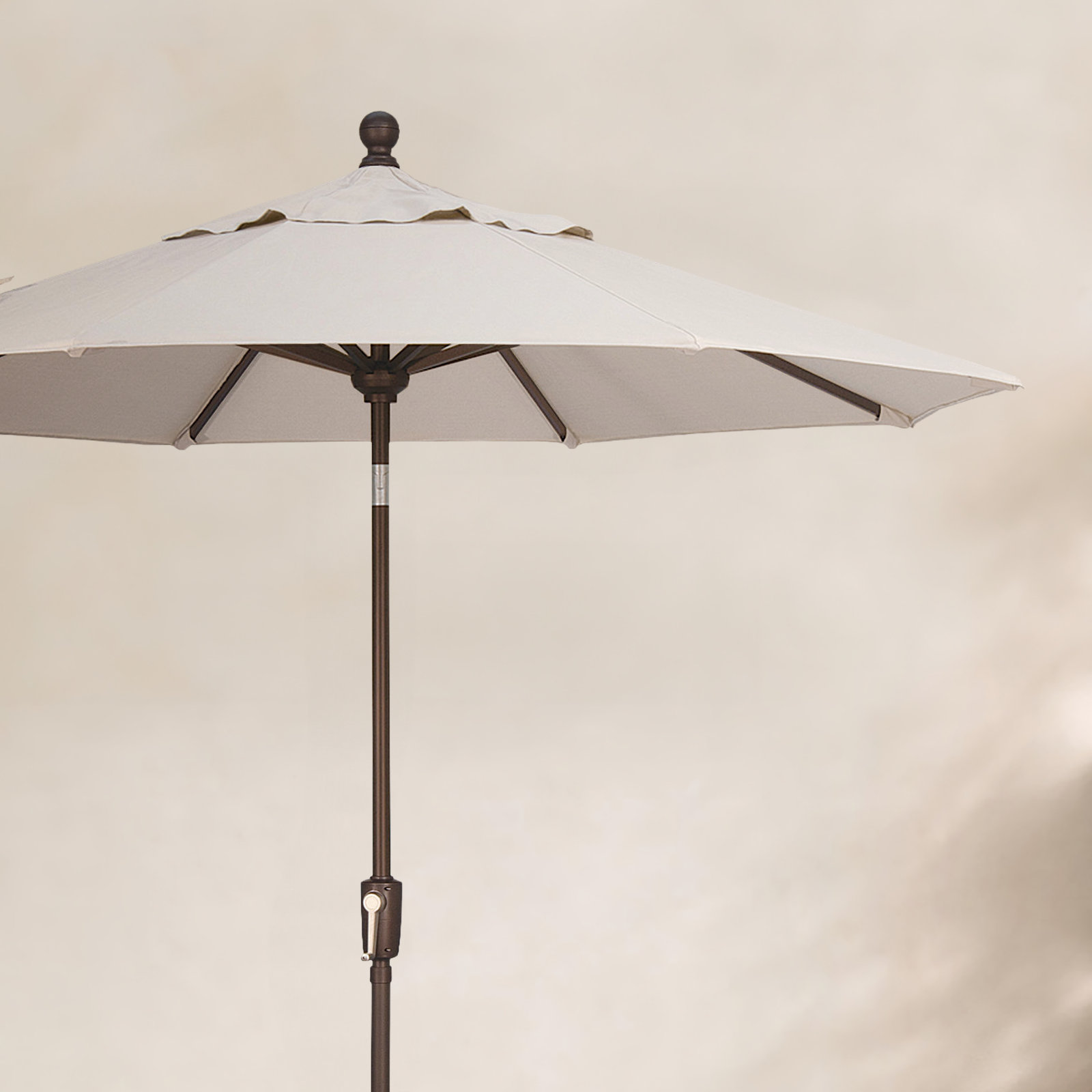 Launceston Market Umbrella, Canvas Natural Sunbrella® Canvas, Bronze, 96" H x 90" W x 90" D