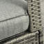 Fauteuil inclinable à bascule gris - Patio, coussins moelleux, repose-pieds réglable, 135 degrés