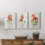 Lin géranium - ensemble de 3 impressions sur toile tendue-775841199