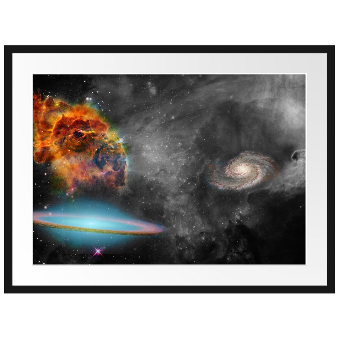 Gerahmtes Poster Beeindruckende Galaxie