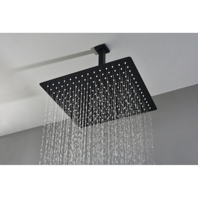 16" Matte Black Bathroom Luxury Shower Head