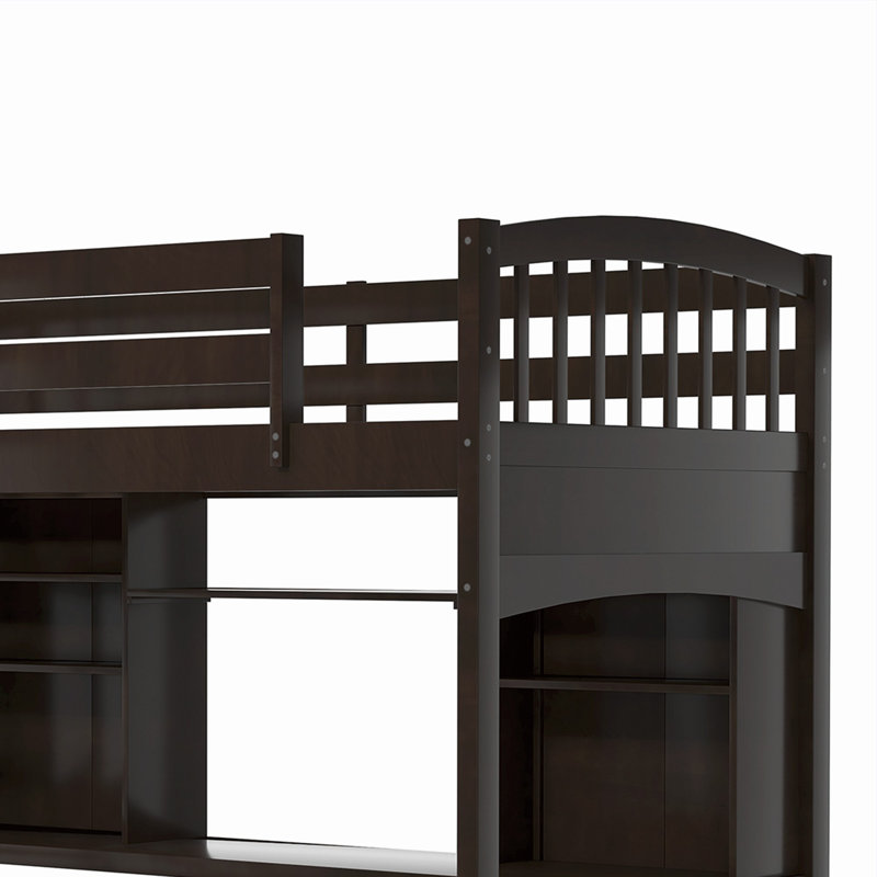 Guagliardo Kids Twin Loft Bed, Espresso