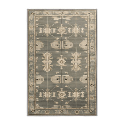 Tapis gris art déco lavable à la machine