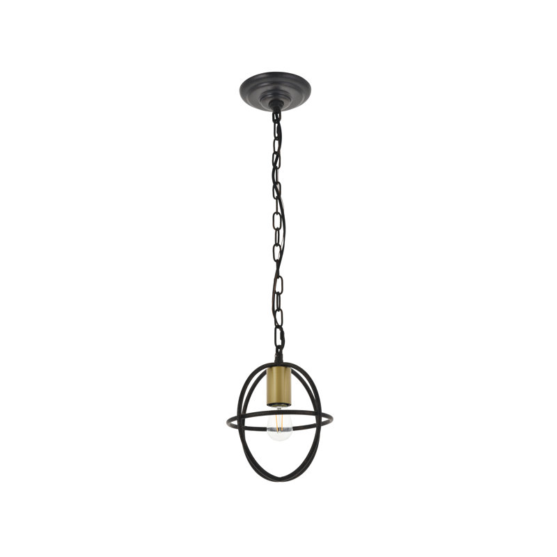 Luminaire suspendu en forme de globe à 1 lumière Kwiete, Laiton