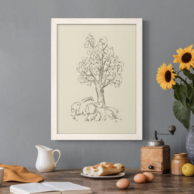 Toile encadrée de qualité supérieure Wooded Path II - prête à être accrochée