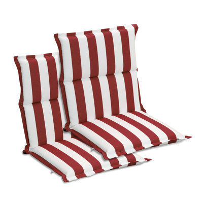  Outdoor Flanged Chair Cushions Set of 2, 39 x 20 x 2.4 Inch