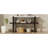 Narrow Console Table with Marble-Effect Top, Retro Entryway Table with Open Shelf, Sofa Table for Entryway, Hallway and Living Room (Espresso)-1882794803