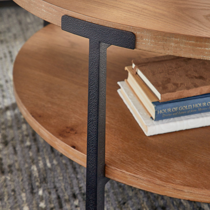 Solid Wood Top Single Coffee Table