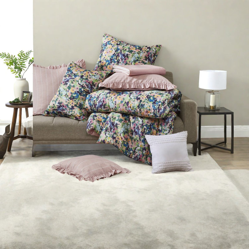 Spacious Calm King Bedding Set Cotton Comfort Modern Style