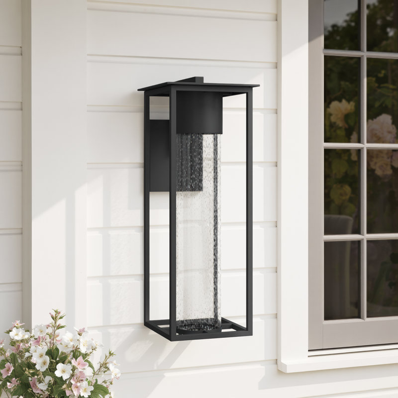 Wall Light, Black, 21.5" H x 8" W x 10" D