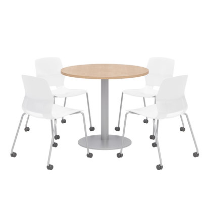 36" L Round Breakroom Table and Chair Set