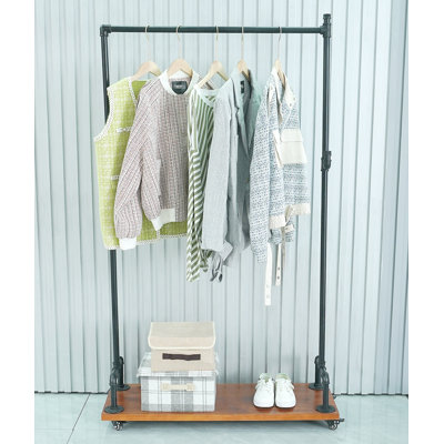 Alfhard 39.36'' Rolling Clothing Rack