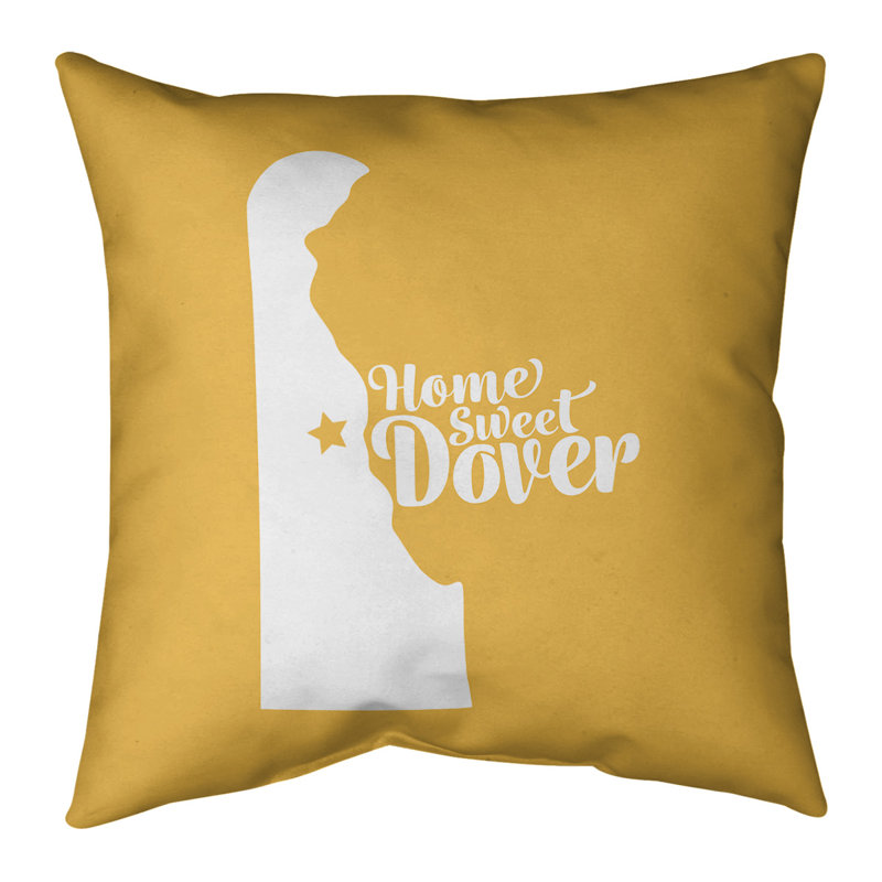 Coussin connecticut, 14 po x 14 po, Jaune, Dover