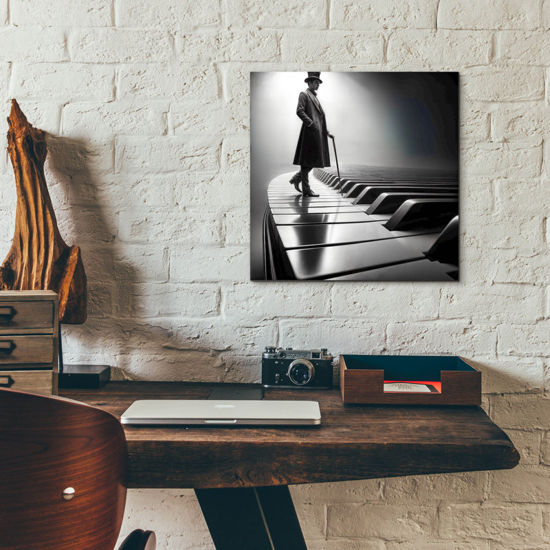 «Musical Steps 3» par Rey Klimt, art mural en verre acrylique, H 12 po x l 12 po x P 0,13 po