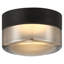 Plafonnier encastré Masso - fini noir mat - verre fumé-2129730348
