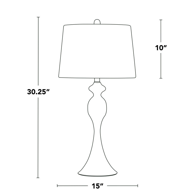 Ensemble de lampes de table Pennsylvania, Ivoire ivoire, Argent argent