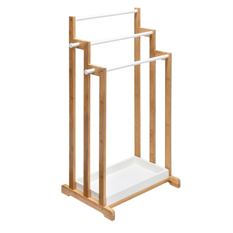 Porte-serviettes autoportant en bois