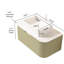 Meuble-lavabo mural de 36 po avec conception flottante, armoire rayée, lavabo rectangulaire blanc, couleur, contreplaqué haute résistance, espace de tiroir généreux, système de fermeture en douceur, rangement facile à installer,