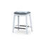 Tabouret de selle, finition patinée, siège en cuir-141586995-141586996