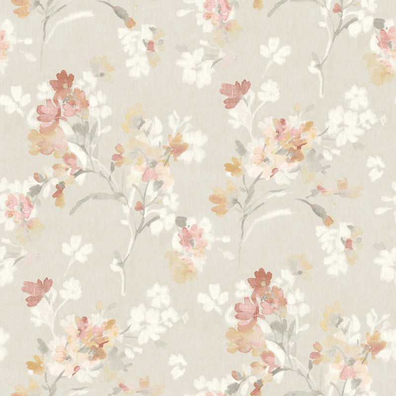 Azalea  Floral Branches Wallpaper, Red