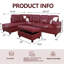 Ensemble de salon modulaire en similicuir 3 pièces Elsiana-276525934-276525920
