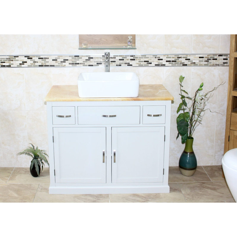 Roderick 1000mm Single Bathroom Vanity with Basin, Grey, Golden Onyx