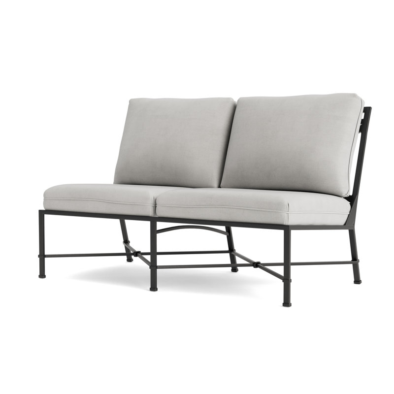 Venetian Outdoor 2 - Seat Loveseat, Fusion Dove, Textured Pewter