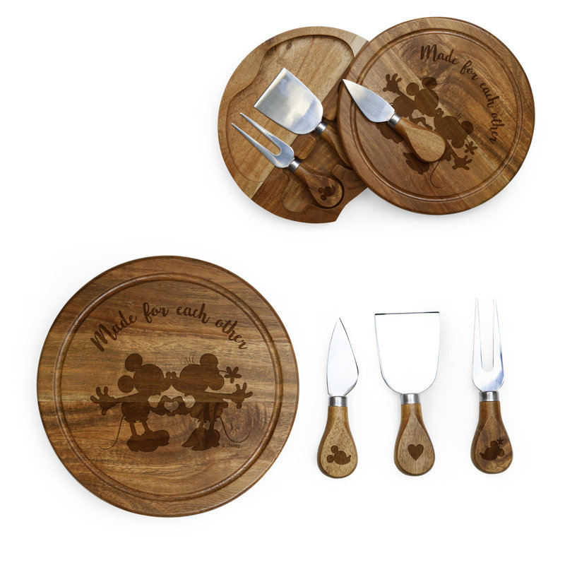 Ensemble de planches à fromage 4 pièces Mickey et Minnie