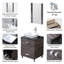  72'' Double Bathroom Vanity with Glass Top