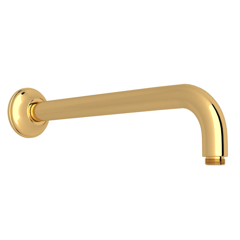 Rohl 12" Wall Mounted Shower Arm, Italian Brass