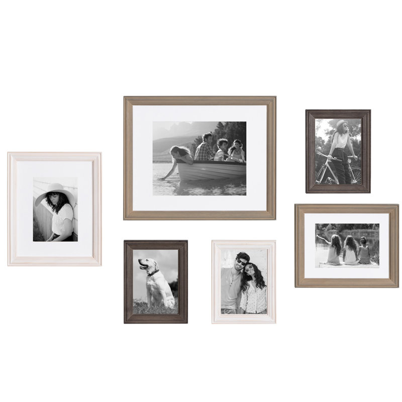 Kymarion Matte Picture Frame - Set of 6 with Mat, Multicolor