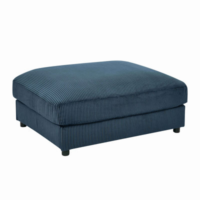Corduroy Upholstered Rectangle Ottoman