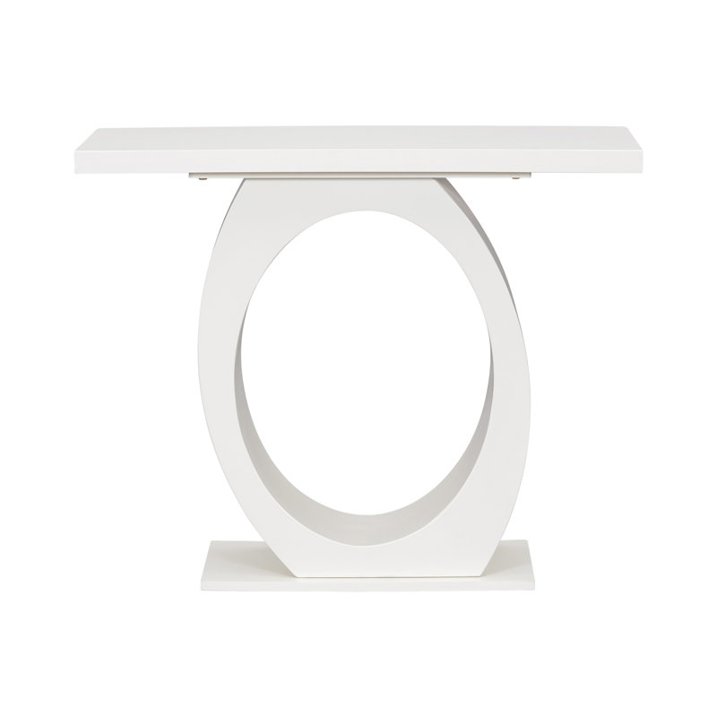 Mirod Stylish Modern Console Table with Egg-Shaped Base,Enhanced Stability and Durability,Sleek Design