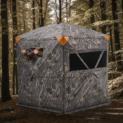 6-7 Person Portable Hunting Blind Ground Deer Duck Blind with Carrying Bag