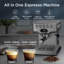 Machine à espresso semi-automatique avec mousseur MONSFEST