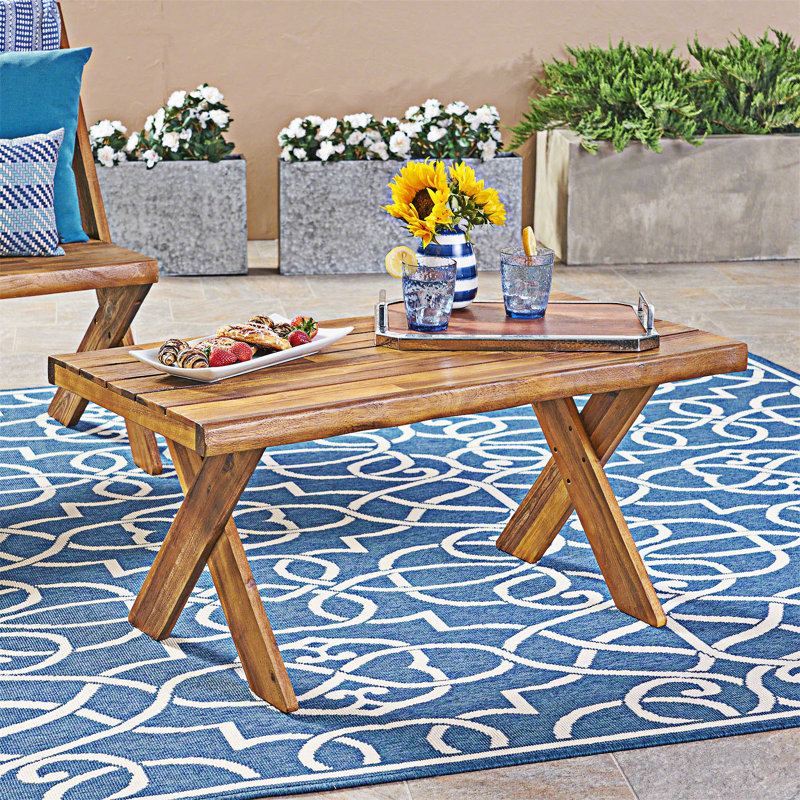 Table basse, Teck