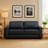 DreamLoom 73.2" Top Grain Italian Leather Pull Out Sleeper Sofa Bed with Memory Foam Mattress, Leather Sleeper Sofa Bed with Memory Foam Mattress For Livingroom -542375468
