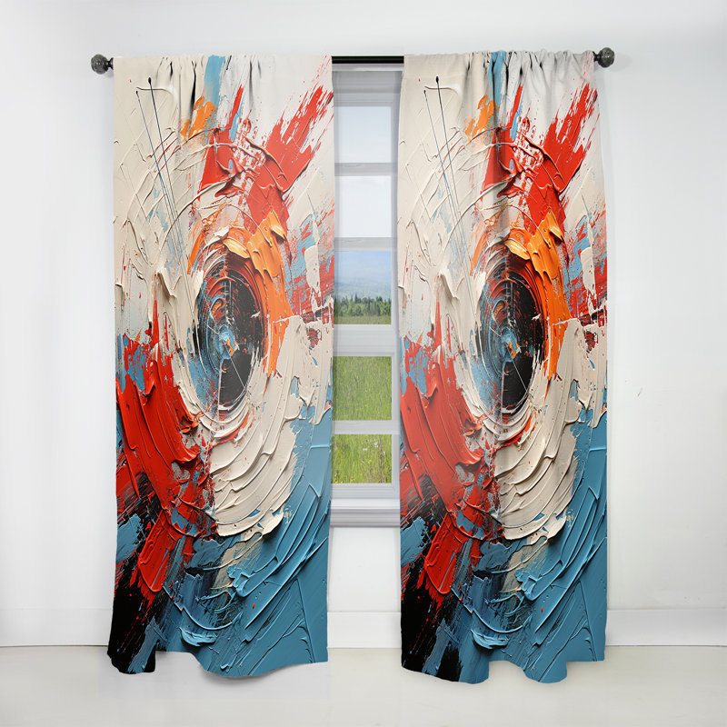 Paget Spiral Chaos Collages Unleashed II - Modern Velvet Curtain - Room Darkening - 1 panel, 52" W x 108" L