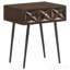 Table d'appoint rectangulaire à 1 tiroir Coffee Brown