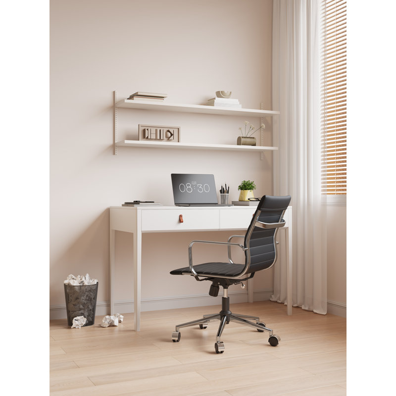 Fauteuil de conférence ergonomique à dossier moyen Rogalski, Noir, Argent